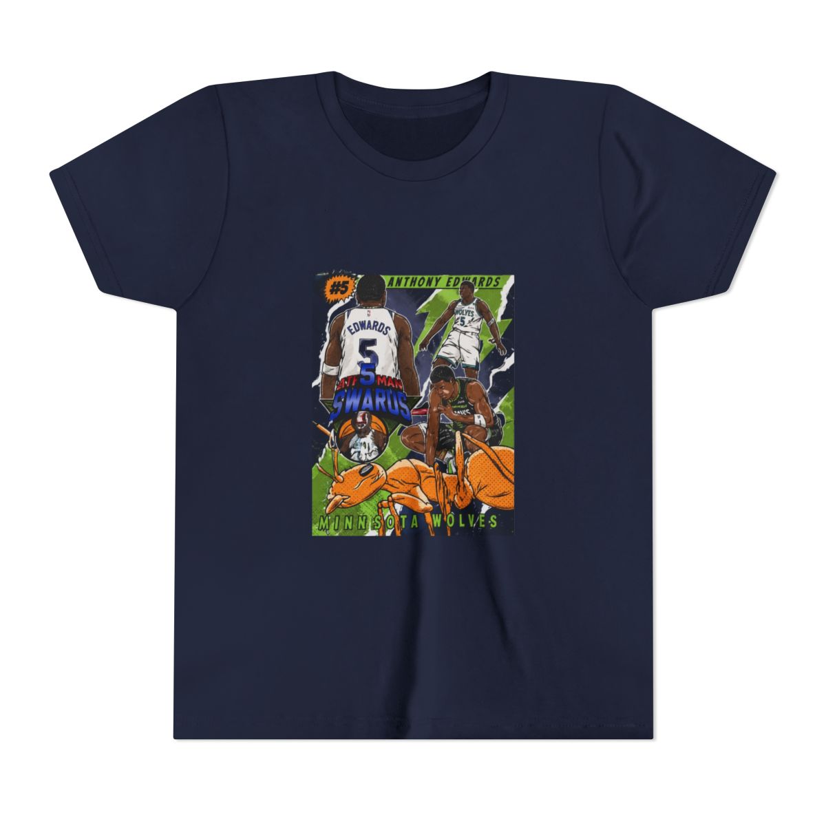 Anthony Edwards Cartoon Style Comic Cover Style Kids T Shirt - Official Accessories merchandise